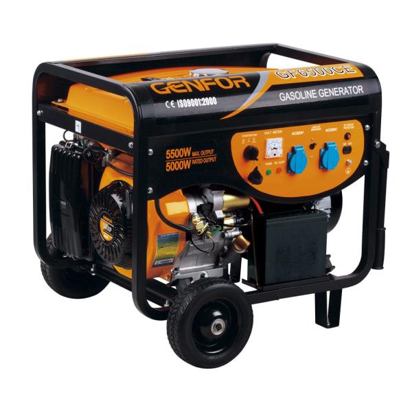 Electric Start Backup Battery Portable Gasoline Generator 5.5KW Rated Power