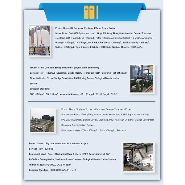 IEPP Integrated Max Flow 180m3/h Food Meat Processing Oil Water Separator Grease Trap System Dissolved air Flotation Machine