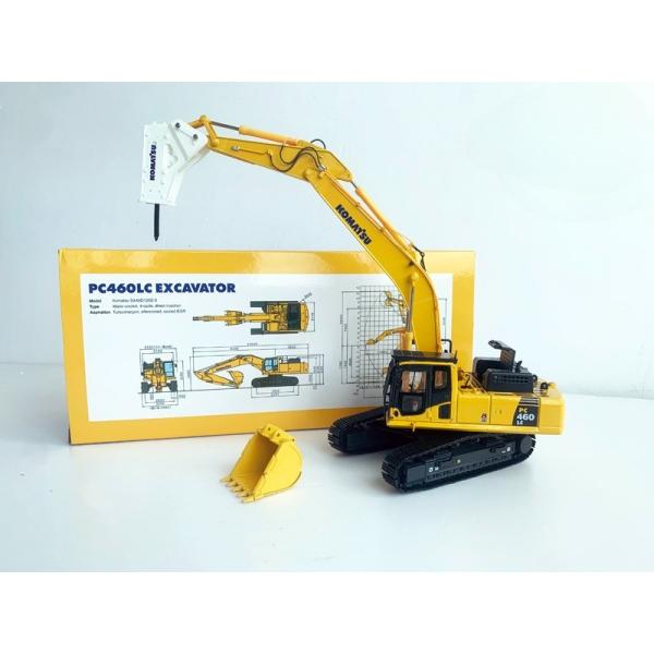 Komatsu PC460LC-8 1/50 Diecast Alloy Excavator Model with Hydraulic Breaker Collectible