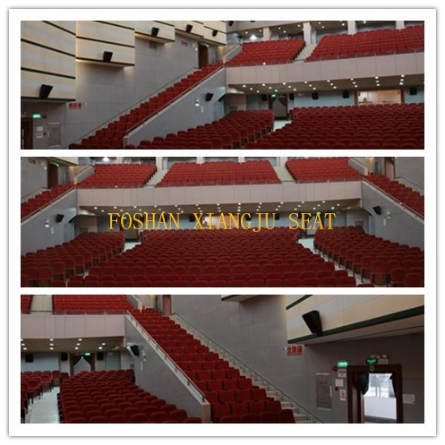 580MM Width Molded Foam Movie Theater Chairs Leather / Fabric Automatic Soft Return