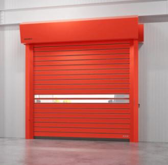 Portas de rolos rápidos personalizáveis com isolamento térmico PVC automático