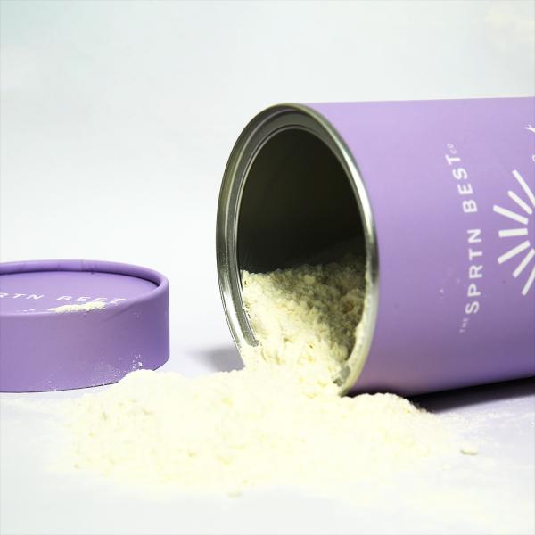 Biodegradable food grade aluminum foil cardboard protein powder tube jar for food packaging