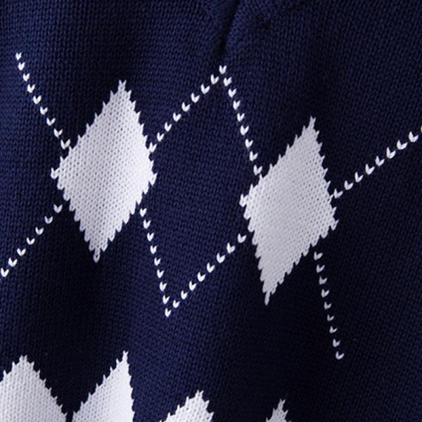 Жилет свитера 100% хлопок жилета OEM связанный тартаном элегантный для детей