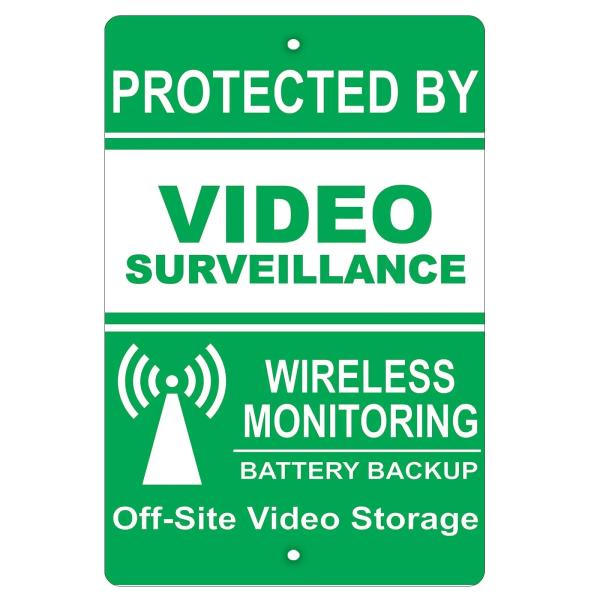 Aluminum Reflective Video And Audio Security CCTV Surveillance Signage OEM