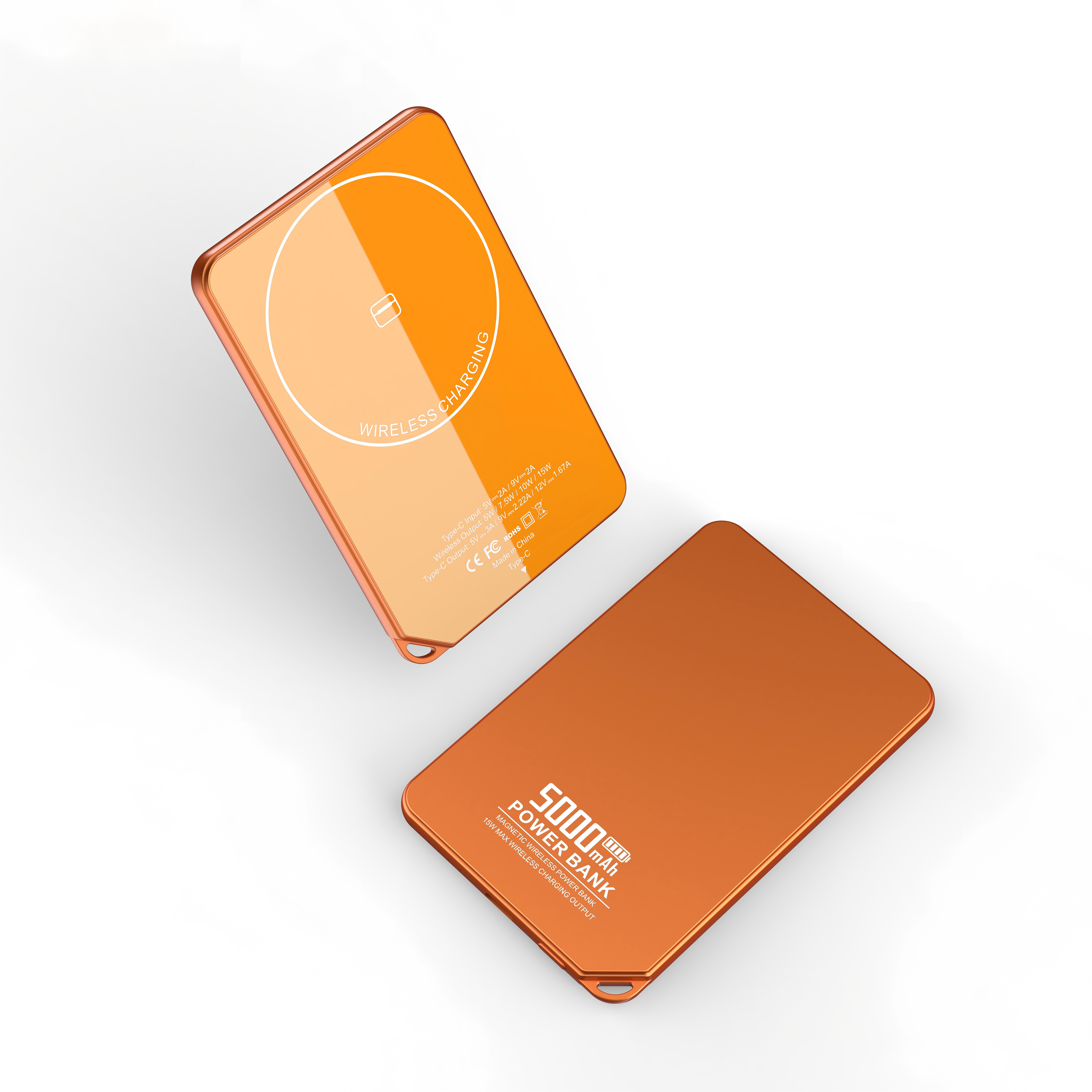 Ultra Thin Wireless Charging Power Banks 7.3mm 5000mah 20W