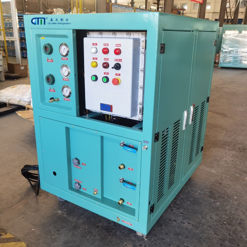 ATEX Certified Refrigerant Recovery Machine with 10HP Oil free Compressor for R290 R32