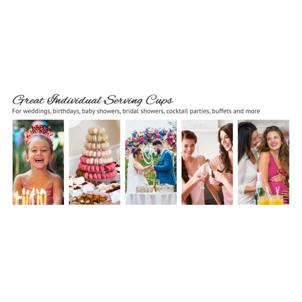 oz Square Plastic Dessert Cups with Lids & Spoons Disposable Mini Dessert Cups with Spoon, Silver Glitter Square Pudding Cups for Party, Cake, Mousse, and Appetizer Serving Tasting Bowls