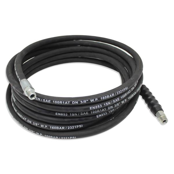 3/8X 25' 4000 Psi High Pressure Washer Hose Black Blue Gray