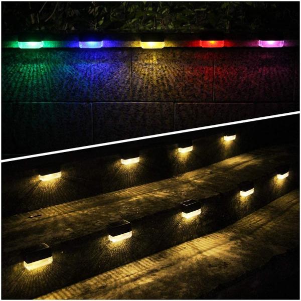 Solar LED Jardim vedação passo luz exterior Solar LED escada luz