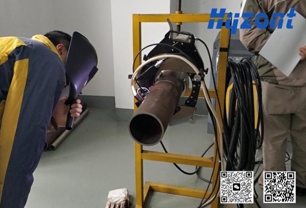 150 - tubulação de 325mm para conduzir a máquina de soldadura orbital para o canteiro de obras