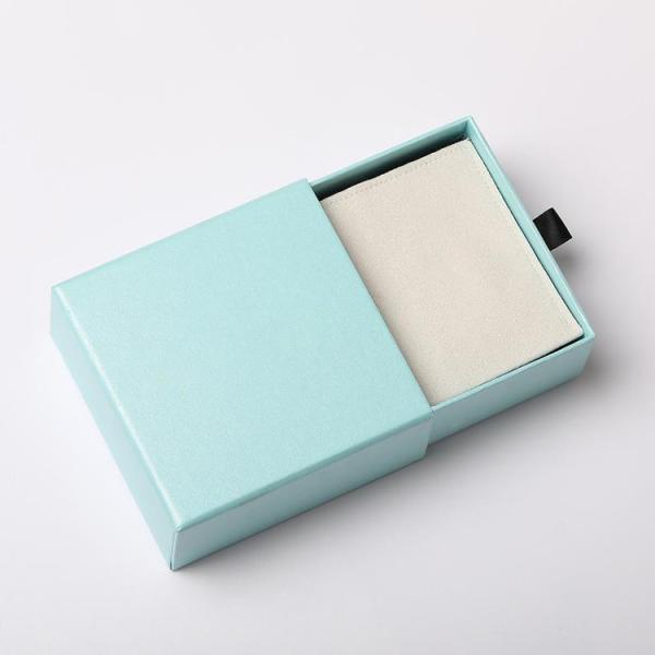 Green Gift Packaging Sliding Cardboard Jewelry Box with Custom Logo and microfiber jewelry package pouch bags