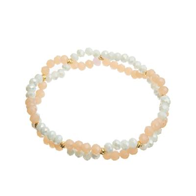Crystal Beaded Bracelet Elegant Seed Multilayer para o desgaste diário