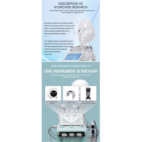 Небольшая машина H2O2 Hydrafacial, машина Dermabrasion лицевого пузыря Aqua гидро