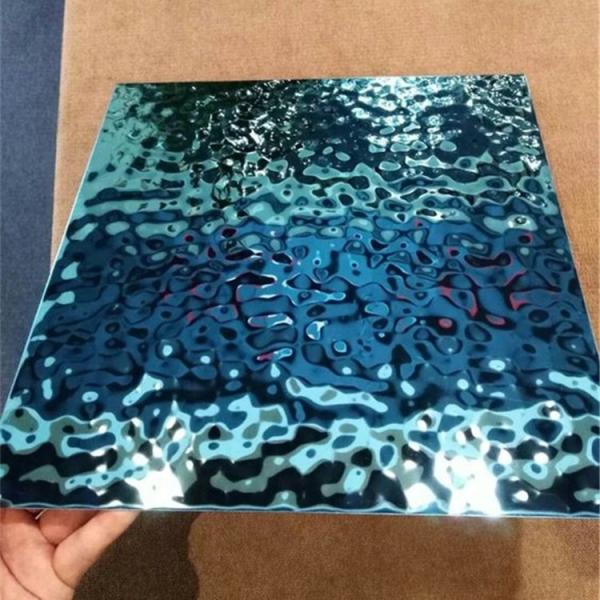 Sapphire Color Stainless Steel Sheet Laser Cut Mirror Finish Wall Cladding
