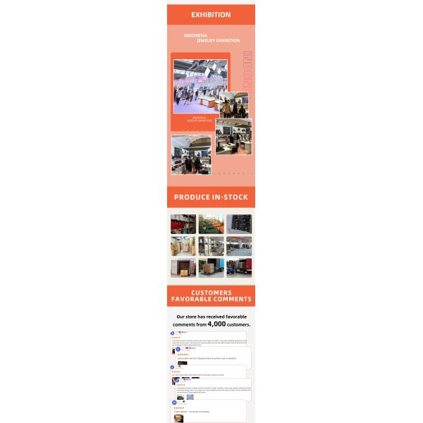 Boîte à bijoux rectangulaire en papier carré écologique tiroir orange Boîte à bijoux