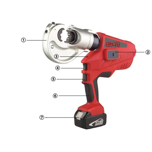 Lineman Tools Battery Crimping Tool For Cable Crimping Range 16-300mm2