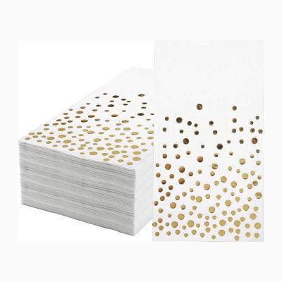 Tecido quadrado do guardanapo de papel da folha de ouro sustentável para o cocktail