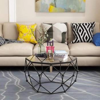 Золото/выдолбленная галактика черноты/белых нержавеющей стали журнального стола - вне дизайн шестиугольника