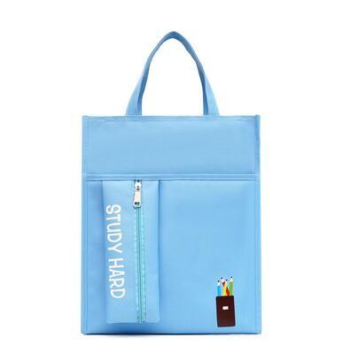 Factory Price Students' Tutorial Bags A4 Canvas Waterproof Hand Bag Pencilbag Large Capacity Schoolbag Office School Supplies