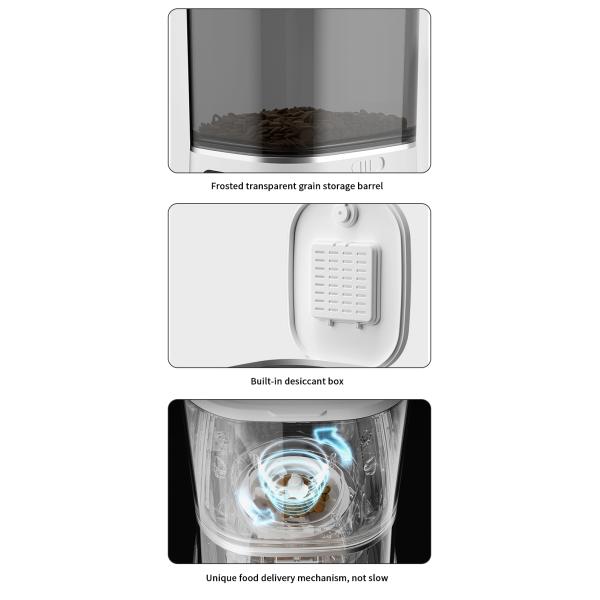 Comedor de mascotas inteligente de plástico 600ml Comedor automático para gatos Wifi 110V-240V