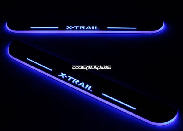 Nissan X-Trail car pedal set LED lights pedal car step Moving door scuff