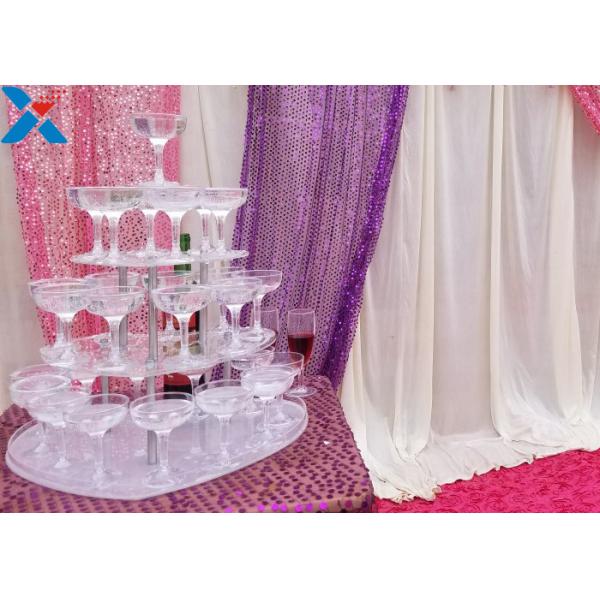 Professional Acrylic Wine Glass Holder , Clear Lucite Wine Holder Rack Durable