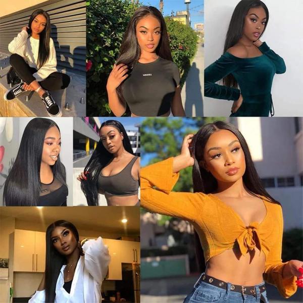 Straight Cheap Natural  Remy Indian Human Hair Vendor Weave Bundles and wefts