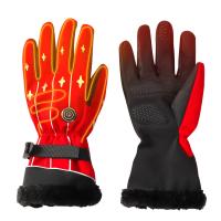 Gants à piles de travail de Lycra de doigt d'écran tactile de gants passionnés électriques rouges de surf des neiges