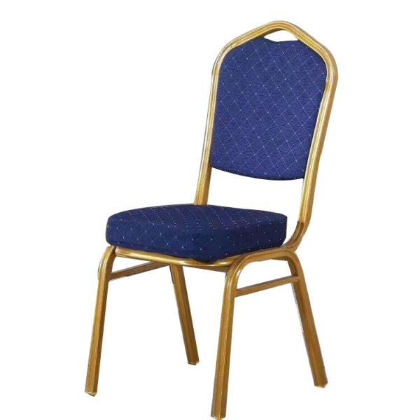 Salle de réunion cadre métallique d'aluminium commercial chaises de banquet de velours avec coussin d'éponge