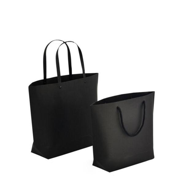 Customized Logo Printed Gift Bag Bucket Shape Paper Bag With Plastic Handle 250x270x100mm