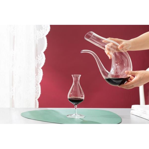 1000ML U Shaped Swan Crystal Wine Decanter 35oz Hand Blown Lead Free