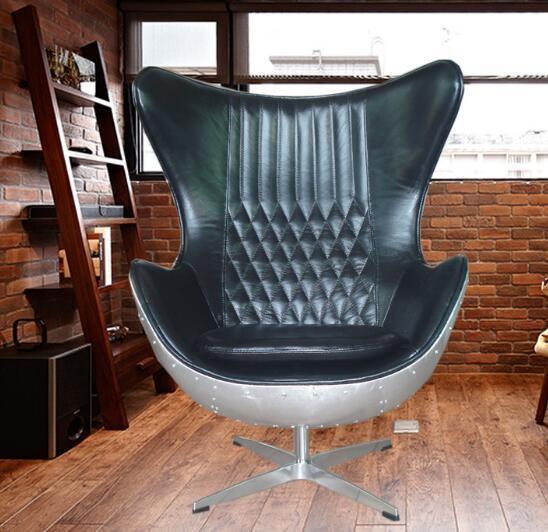 Aluminium Rivited Back Aviator Egg Chair Hand Crafted Hotel chair
