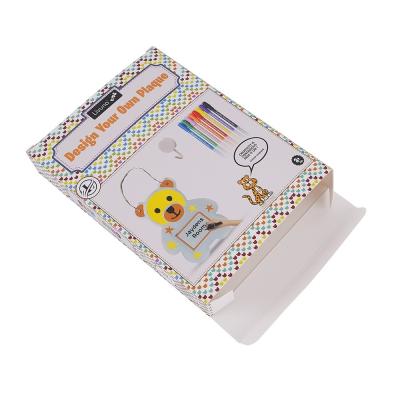 Caja de alimentos personalizada plegable de cartón de marfil de 350 g Papel marcadores de color lápices de colores Embalaje Impresión a todo color Caja de papel