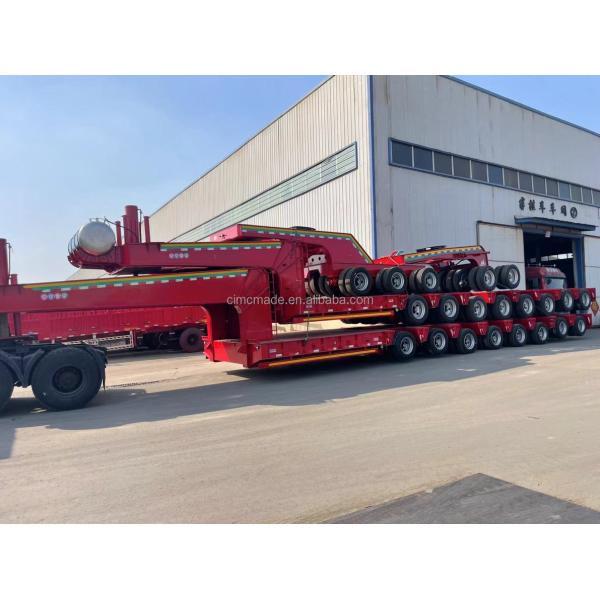 CIMC Heavy 6 Axle Low Bed Semi-Trailer Steel Material Truck Trailers with Performance