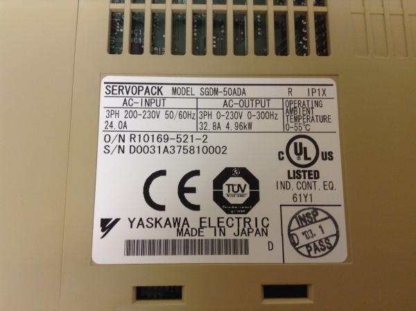 Industrial ServoPack Yaskawa  5.0KW Servo Drives 28A 50 / 60HZ Frequency SGDM-50ADA