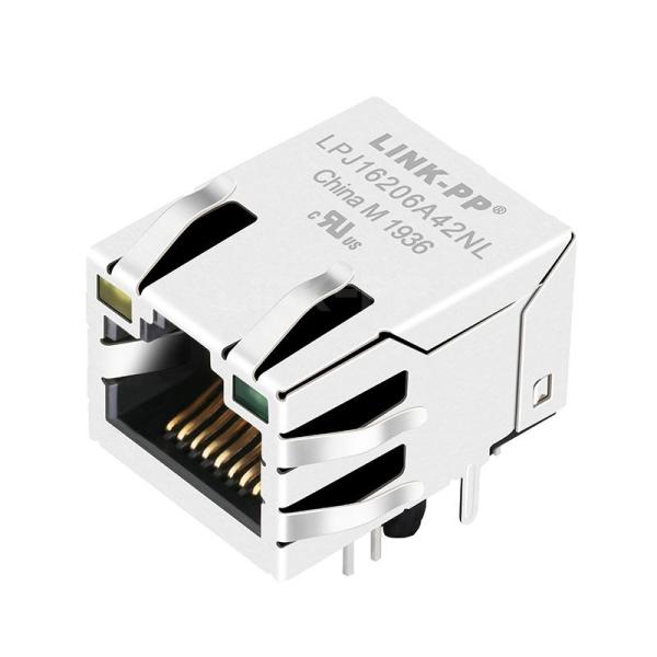 Tyco 5-6605706-2 Compatible LINK-PP LPJ16206A42NL 10/100 Base-T Tab Up Yellow/Green Led Single Port Jack RJ45 Keystone Module