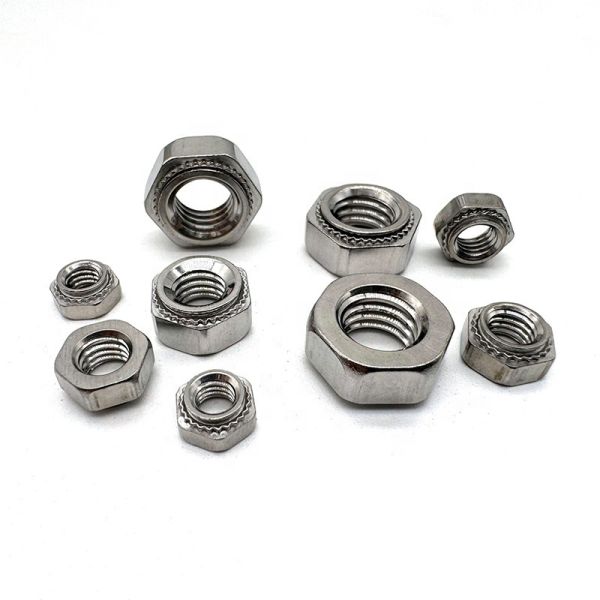 Zinc Plated Carbon Steel Hex Clinch Nuts M6 M8 M10 M12 Press Threaded Insert