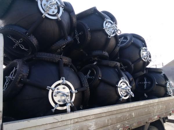 Redes da corda que flutuam o tipo pneumático para-choque de Marine Fender d dos para-choques de borracha pneumáticos