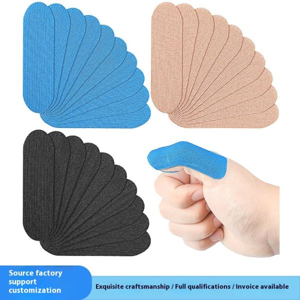 Custom Elastic Fabric Sports Finger Guard Single Sided Adhesive Bowling Thumb Tape with Special Finger Hole Sticker Manufacturer