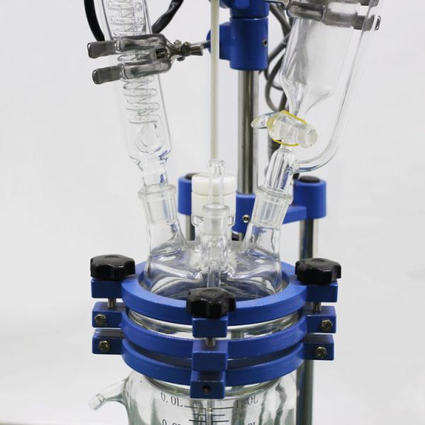 304 Stainless Steel Lab Glass Reactor with Single Layer Design and 0.098MPa Vacuum Degree