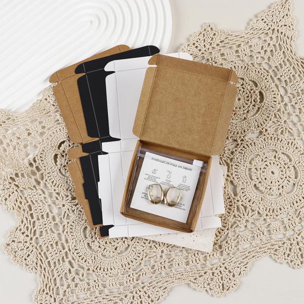 Coffret cadeau de bijoux en kraft écologique avec doublure en velours