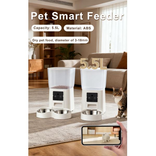 OEM/ODM Pet Products Smart Automatic Pet Feeder with WiFi App Control and Timed Feeding