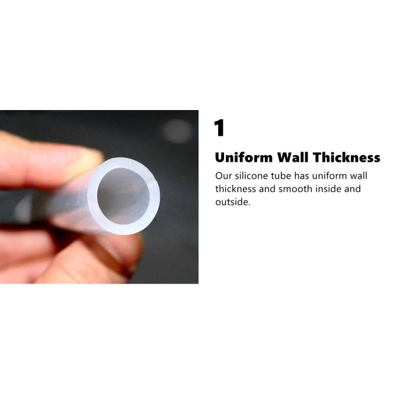 Silicone Tubing High-Temperature Pure Silicone Hose Tube Clear Pipe for Home Brewing Air and Liquid Transfer