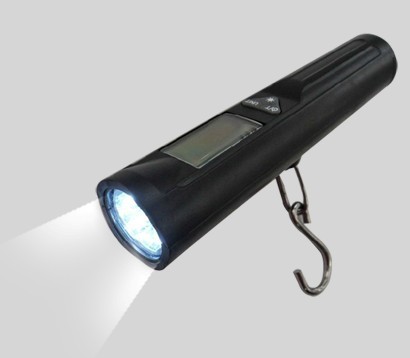 LED flashlight electronic luggage scale for 50kg*10g