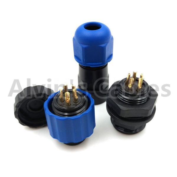 SD13 Waterproof Plastic Electrical Connectors 5 - 25A Rated Current Solder Termination