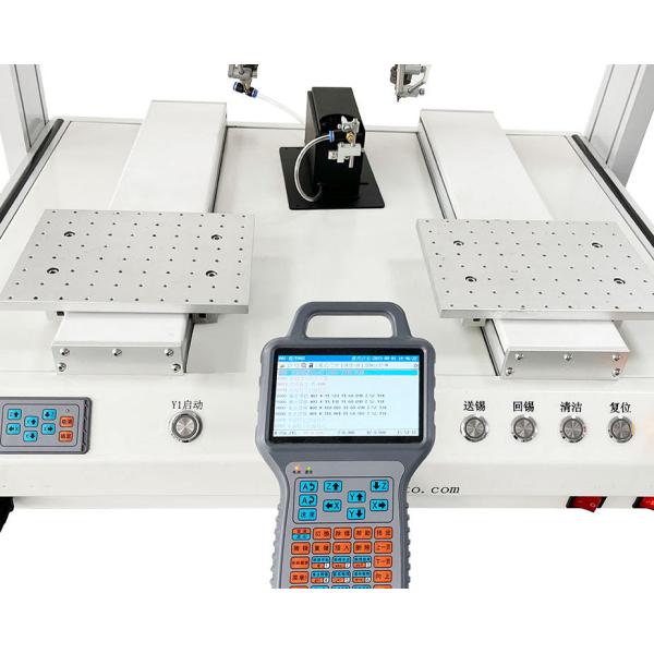 Máquina de soldadura automática con presión de aire de 4-5 kg/cm² para hilo de soldadura de 0,6~1,5 mm y capacidad de archivo de enseñanza de 256 MB