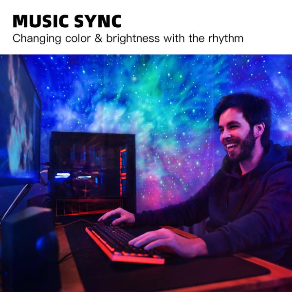 Умная форма квадрата управлением голоса репроектора лазерного луча Wifi звездная