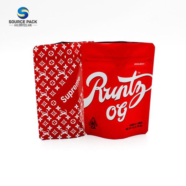 Child Resistant Custom Mylar Weed Packaging 3.5g Weed Packaging Bags