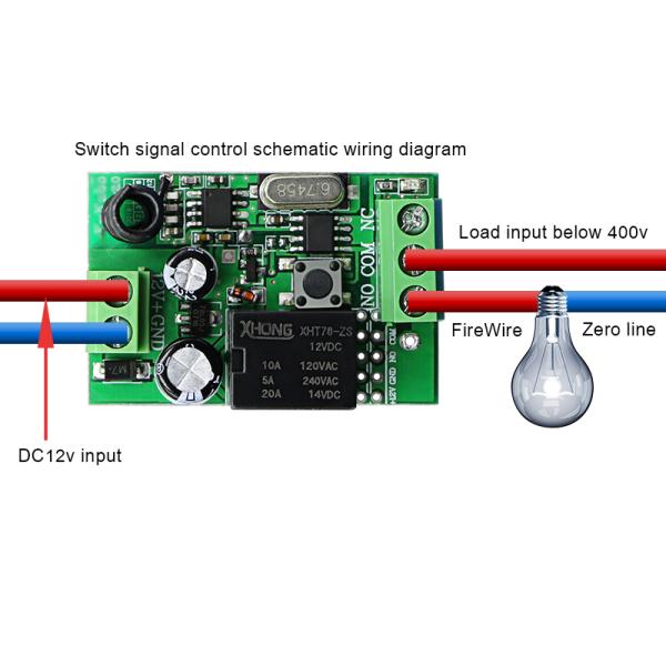 Retransmisión teledirigida inalámbrica y receptor POC810 del interruptor 1CH 433MHz