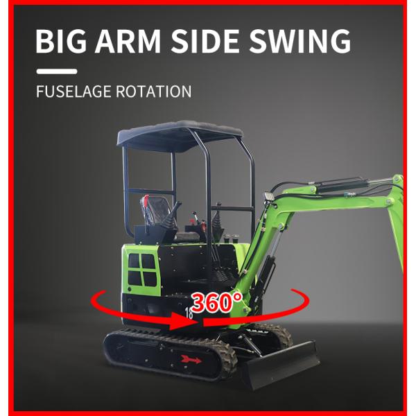 экскаватор мини машины ширины 1100mm шасси экскаватора 4km/H сада 1800kg зеленой мини